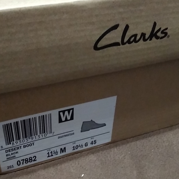 Clarks black suede Desert Boot main image 4